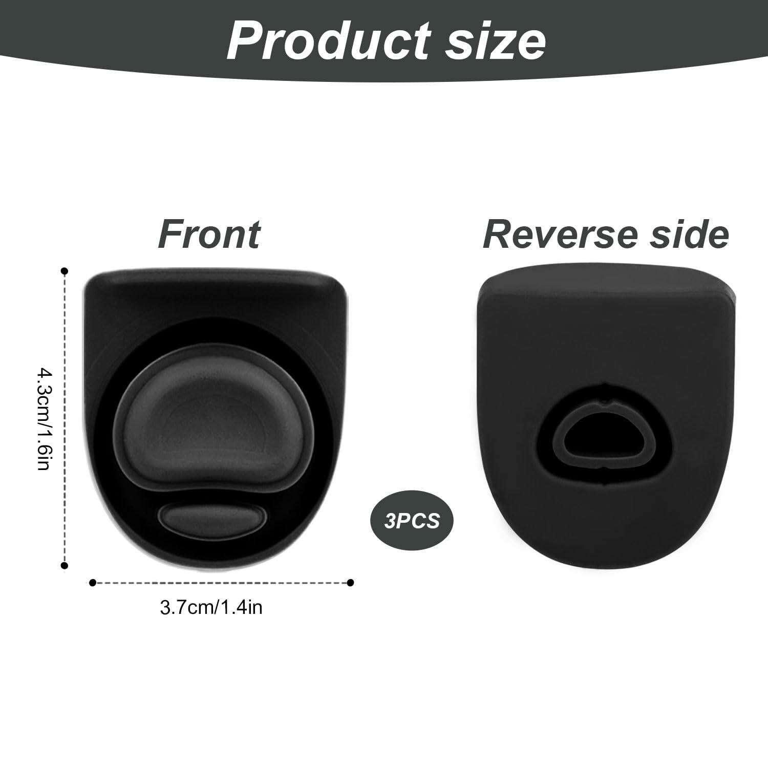 PEUTIER 3pcs Black Stopper for Owala FreeSip Bottle Lid Seal Silicone Plug